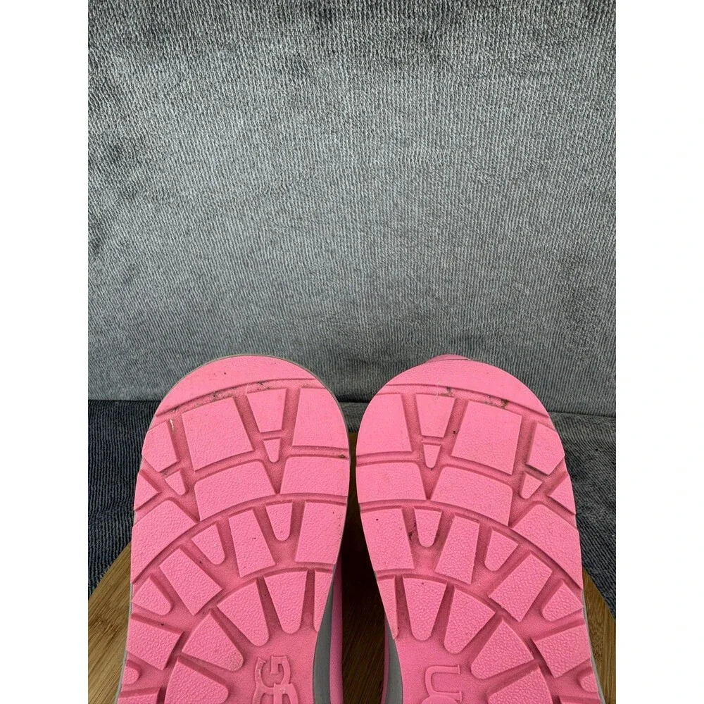 UGG Boots Youth Size 6 Pink Puffer Rainbow Trim 3M Thinsulate 200g Snow